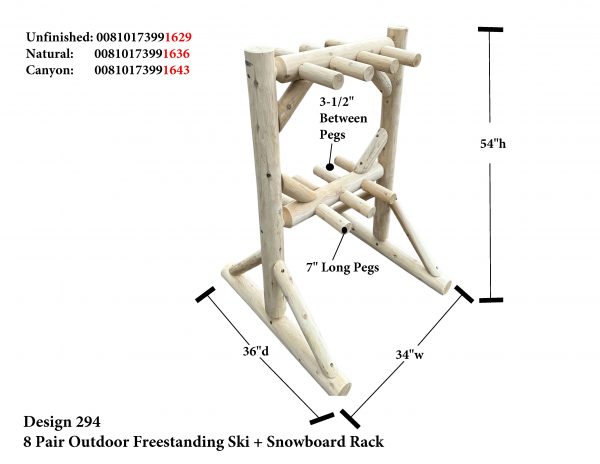 8 Pair Freestanding Ski Rack - Image 2