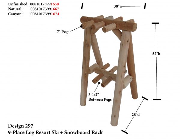 9 Place Freestanding Ski Rack - Image 2